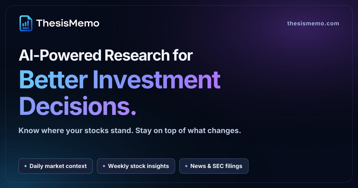 AMD Stock Research — Advanced Micro Devices · ThesisMemo